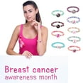 thumbnail image 3 of Cancer Awareness Bracelet Ribbon Charm Jewelry For Women Support Strength Inspirational, 3 of 3