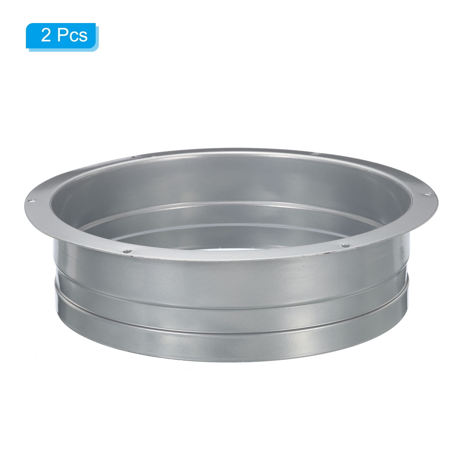 Uxcell 8 Inch Duct Connector Flange Metal Straight Pipe Exhaust Hose Flange 2 Pack