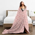 thumbnail image 5 of Wijzvio Pink Nurse Throw Blanket Soft Fuzzy Fleece Blanket For Couch Bed Living Room Decoration 50"X40", 5 of 9