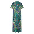 thumbnail image 4 of Staron Robes d'Été Décontractées pour Femmes en Liquidation à Moins de 10 $ Sans Manches Hawaïennes Fendue Ample Robes de Plage Décontractées Col Rond Robe de Vacances avec Poches P, 4 of 6