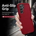 thumbnail image 6 of for Samsung Galaxy A26 5G Rugged Case, Triple-Layers [Military Grade Protection] Anti-Scratch Phone Cover Shockproof Heavy Duty Durable Case for Samsung Galaxy A26 5G, Red, 6 of 9
