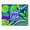 1pcs, variant on Bible Verses For Healing Zephaniah 317 Preppy Floral Blue and Green Art Sticker