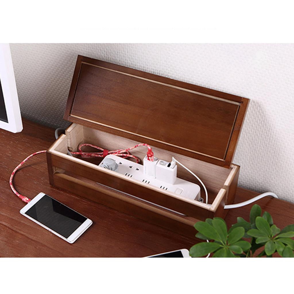 Cable Management Box Cord Organizer Conceal Cord Blocks Electrical Cables Concealer Organizer Cover Hider for Desktop Home Kitchen coffee