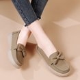 thumbnail image 4 of Big Size Women's Casual Loafers Slip On Leather Shoes Lightweight Casual Walking Shoes Female Moccasins Classic Penny Loafer Flats Boat Shoes, 4 of 9