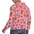 thumbnail image 6 of Haiem Cartoon Strawberry Patterned Men's Hoodie with Kangaroo Pocket - Ideal Pullover Sweatshirt for Daily Wear, Travel, and Home-4X-Large, 6 of 7
