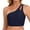 Navy, variant on Women's Bikini Tops One Shoulder Tankini Sports Bra Keyhole Swim Bras Full Coverage Bathing Suit Tops