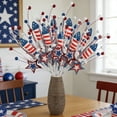 thumbnail image 3 of Independence Day Floral Picks, 4th of July Red White Blue Artificial Branches for Home Decor, Holiday Tabletop Ornaments and Patriotic Arrangements,July 4th Decorations, 3 of 8