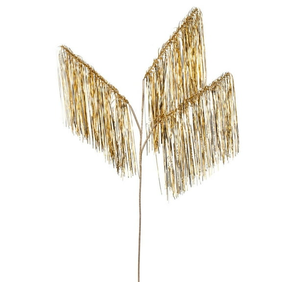 36" Chmpgne Tinsel Icicle 3Tip Spray 3Pk