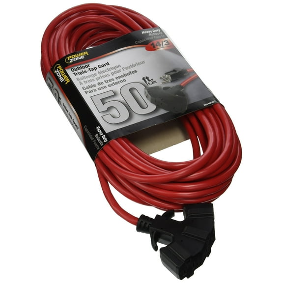 Power Zone OR614730/606730 Extension Cords, Blue/Yellow, 50'