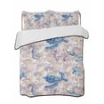 thumbnail image 2 of Sea Turtle Full Size Down Alternative Comforter, Lightweight Comforter Quilt Bedding Set with Pillow Shams Summer Coastal Nautical Coral Seahorse All Seasons Bed Comforter Duvet Insert 78"x90", 2 of 7