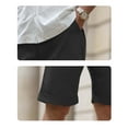 thumbnail image 4 of Mens Casual Shorts Drawstring Shorts Men Elastic Waist Shorts with Pockets Summer Black L, 4 of 5