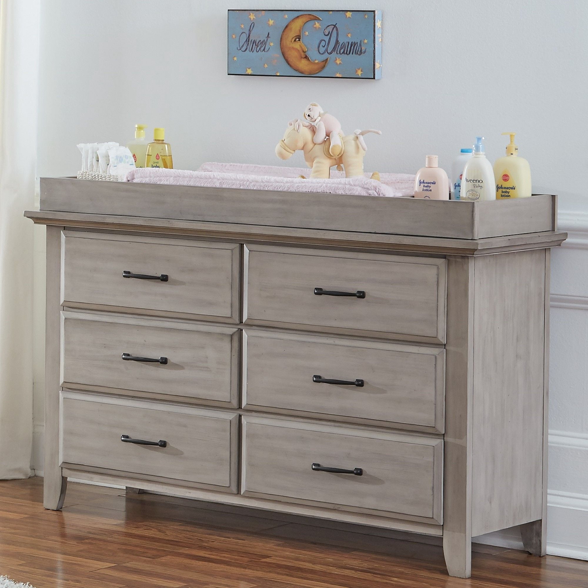 Soho Baby Sheridan Changing Topper, Stone Wash