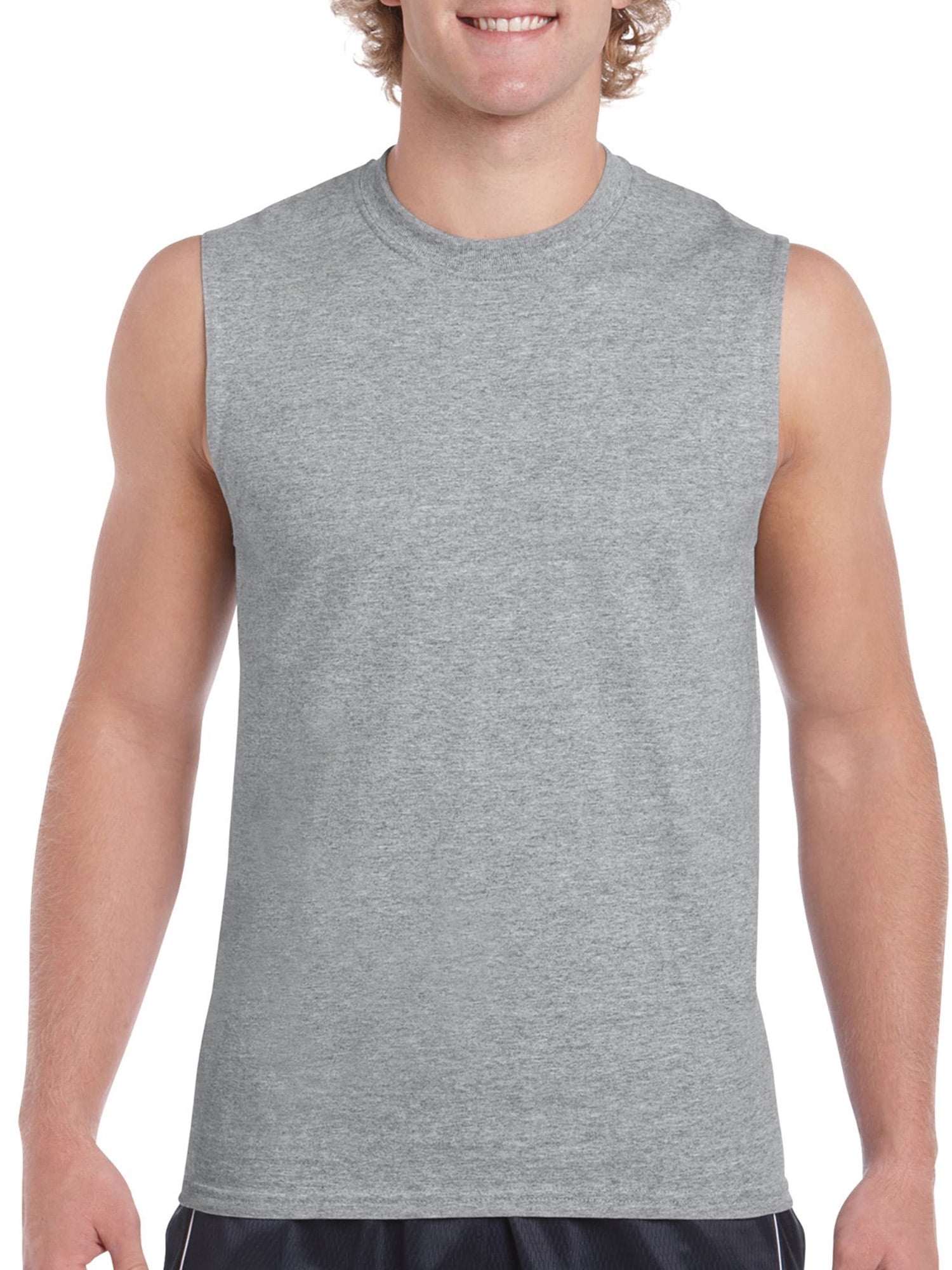 Gildan - Gildan Ultra Cotton Men's Classic Sleeveless T-shirt - Walmart ...