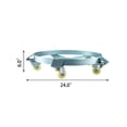 thumbnail image 2 of VEVOR Heavy Duty Drum Dolly 5 ruedas giratorias marco de acero de 55 galones sin inclinación con freno, 2 of 8