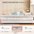 thumbnail image 5 of 4 Inch Gel Memory Foam Mattress Topper Queen Size, Cooling Gel Infused Topper for Pressure Relief with Removable Cover, for Sleeper Sofa RV and Camper Beds, CertiPUR-US Certified, 5 of 8