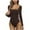 Black, variant on Cotonie Long Sleeve Bodysuit for Women, Tummy Control Leopard Shapewear Square Neckline Bodysuit Basic Jumpsuit Wine L
