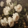 thumbnail image 6 of WYYP White Flowers Roses Round Tablecloth - Full Width Single-Sided Printing 100% Polyester Fiber with Elastic Edge White, 6 of 8