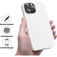thumbnail image 3 of IBAOLEA Compatible with iPhone 13 Pro Max Case, Liquid Silicone Slim Protective Shockproof Phone Case Cover with Anti-Scratch Microfiber Lining, 6.7 inch, White White, 3 of 6