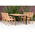 thumbnail image 2 of Amazonia Cholet Teak Finish & Aluminum 7 Pieces Extendable Rectangular Patio Dining Set, 2 of 14