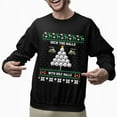 thumbnail image 2 of Christmas Sweatshirt, Deck the Halls with Golf Balls Funny Christmas Sweatshirt, Unique Holiday Golfer Sweatshirt, Golf Lover Gift for Women & Men, 2 of 5