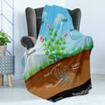 thumbnail image 4 of Educational Soft Flannel Fleece Blanket, Photosynthesis in Plant Diagram Biology Botany Agriculture Environment Foliage, Cozy Plush for Indoor and Outdoor Use, 50" x 70", Multicolor, by Ambesonne, 4 of 5