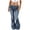 Dark Blue, variant on HSMQHJWE Low Rise Flare Jeans for Women Baggy Stretchy Bell Bottom Jeans Women's Punk Wide Leg Jeans