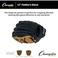 thumbnail image 2 of Champion Sports 13" Glove | Synthetic Leather Front and Back | Double Bar Open-Web and Conventional Back Design | Deep Set Pocket | Age: Adult Large-High School | Right-Handed Glove, 2 of 2