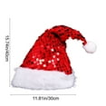 thumbnail image 3 of Sequined Christmas Hat Adult Children Christmas Hat Pet Christmas Decoration Hat Christmas Products Christmas Day Products Gifts (Red), 3 of 7
