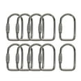 thumbnail image 6 of GARENDE 4x10pcs Thread Locking Carabiner, Stainless Steel Carabiner D Shape Buckle Pack, Stainless Steel Threaded Quick Link, Suit for Home, Camping, Climbing 4 Pcs, 6 of 9