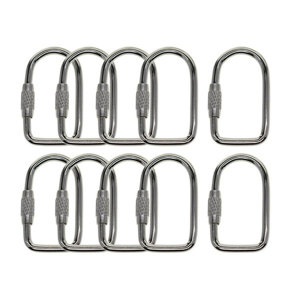 Pitycbo 10 Pieces Locking Carabiner Carabiner Clip Lightweight Sturdy Multipurpose Screw