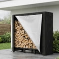thumbnail image 4 of Heavy Duty Outdoor Firewood Rack - Durable Carbon Steel Log Holder - Adjustable Storage Organizer - Weatherproof, For Fireplace, Patio & Backyard - 4FT Firewood Rack + Waterproof Cover, 4 of 8