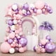 thumbnail image 1 of Guirnalda de globos rosa y morado de 176 piezas, decoración para baby shower de niña con mariposas, globos de aluminio para fiesta de cumpleaños, despedida de soltera, 1 of 5