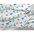 thumbnail image 3 of Soimoi White Poly Georgette Fabric Balloon & Dinosaur Kids Printed Craft Fabric by the Yard 52 Inch Wide, 3 of 3