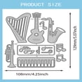 thumbnail image 2 of 1Pc Harp Staff Musical Notes Cut Dies Music Theme Carbon Steel Cutting Dies Stencils Scrapbooking Template, 2 of 4