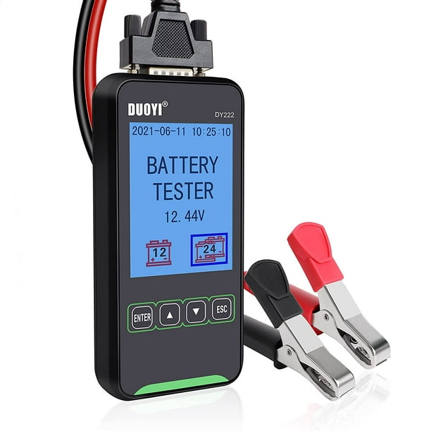 Testeur de batterie 12V LED numérique voiture moto testeur de charge de  batterie analyseur alternateur démarrage vérifier l'état de la batterie et  la charge de l'alternateur 