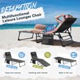 thumbnail image 4 of Homall Outdoor Lounge Chair Foldable Chair Adjustable Height Patio Lounge Chair,Suitable for Beach,Lawn and Pool, Set of 2 Black, 4 of 7