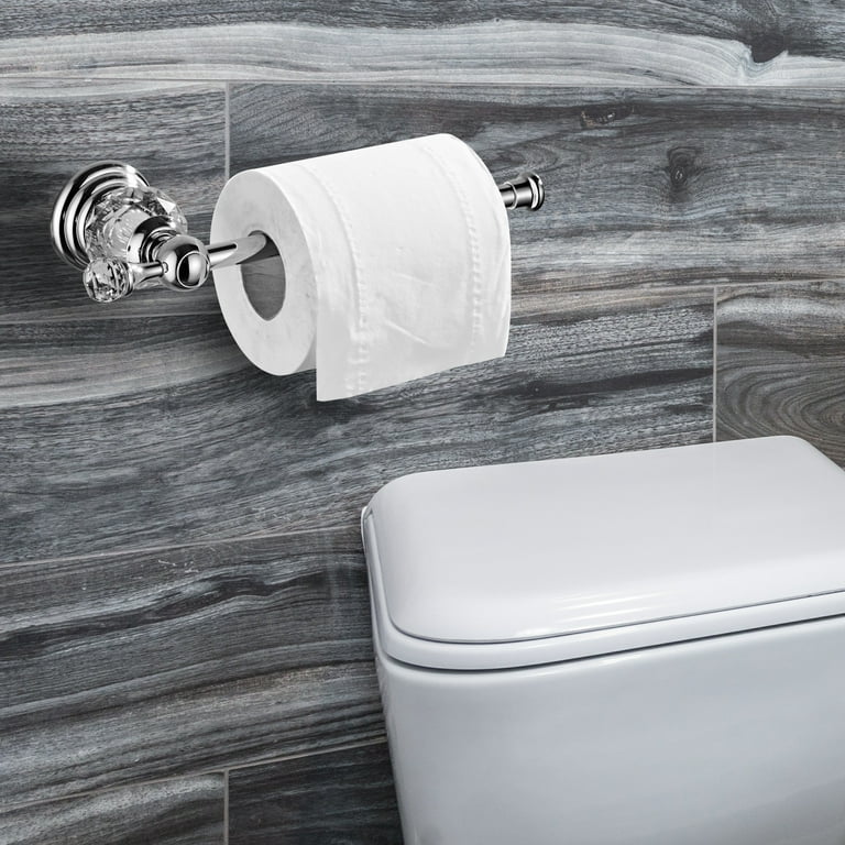 MOGFCT Chrome Toilet Paper Holder, Crystal Bathroom Tissue
