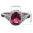thumbnail image 4 of KDSJSXW Ring Set for Women Temperament Red Gemstone Ring Microset Zircon Women's Ring Thumb Rings for Women Gold Ring Ring Set for Women(Red,11), 4 of 5