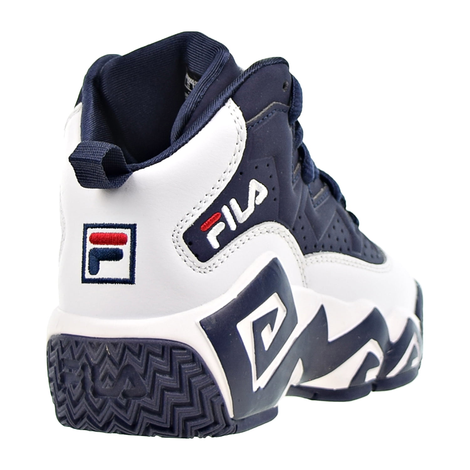Fila mb white shop navy & red shoes