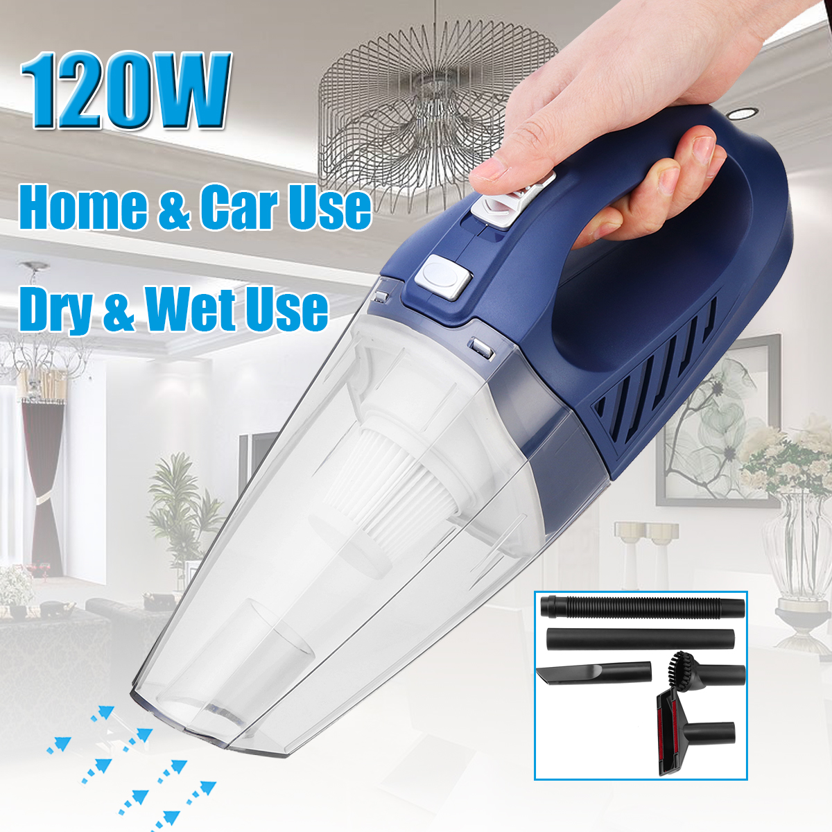 120W 3500Pa Portable Cordless Vacuum Cleaner Bagless Handheld Car Home