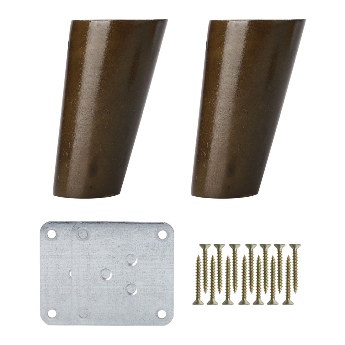 4" Wood Furniture Leg Chair Bench Feet Leg Replacement Adjuster 2 Pack