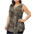 thumbnail image 2 of LSLJS Débardeurs à Col Rond pour Femmes Grande Taille Débardeur d'Été Imprimé Sans Manches Blouse Évasée Tendance Tunique à Boutons, 2 of 6