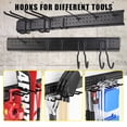 thumbnail image 4 of Studyset 16 PcsGarage Tool Organizer Wall Mount, Tool Storage Organization 64 in Heavy-Duty Garden Tool Storage Organization System with 12 Adjustable Hooks, Metal Garage Storage Rack for Basement, 4 of 8