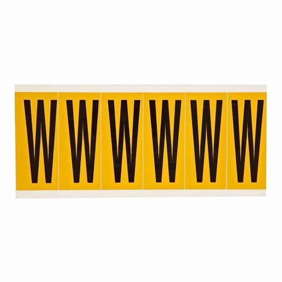 Brady LetterLabel,Vinyl,3-1/2inH,1-1/2inW 1550-W