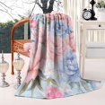 thumbnail image 2 of Pioneer Flower Blanket,Comfortable Soft Flannel Throw Blanket,All Season,Warm Lightweight Blankets for Sofa Bed Couch Living Room Chair,60"x80"(150x200cm), 2 of 4