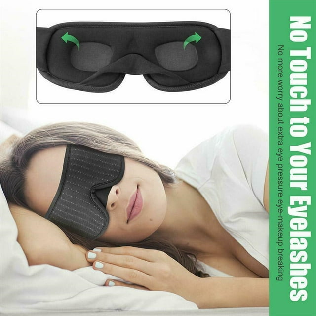Iumwxz Soft Sleep Nap Eye Shade Cover Sleeping Concave Blindfold