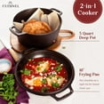 thumbnail image 2 of Cuisinel Cast Iron Pot with Lid 2-in-1 Multi Cooker Pre-Seasoned Dutch Oven 5 Quarts, 2 of 7