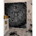 thumbnail image 4 of Halloween Spiderweb Texture Shower Curtain for Bathroom, Black and White Waterproof Shower Curtains Washable Quick Dry with Hooks Bathtub Curtains 72x72 IN, 4 of 6