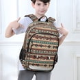 thumbnail image 6 of FORMRS Unisex School Backpack 17" Student Travel Bag with Laptop Compartment, Tribal Art, 6 of 7