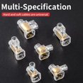 thumbnail image 3 of 50Pcs PC Terminal Block 1 Ways Transparent Pure Copper Closed Easy Terminal Double Ports Crimping Cap 1/2 Position A, 3 of 7